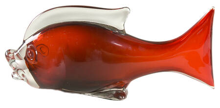 Murano Figurines Fish-Cranberry - Nb750, No Box