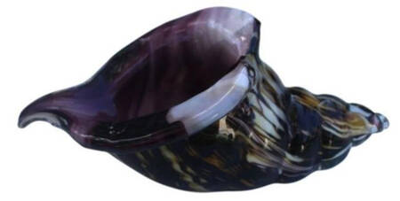 Murano Figurines Conch-Pink Interior - Nb781, No Box