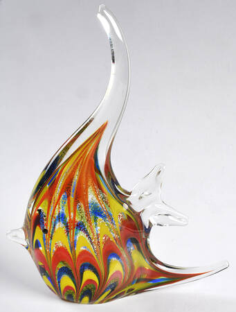 Murano Figurines Angel Fish - Carnival - Nb791, No Box