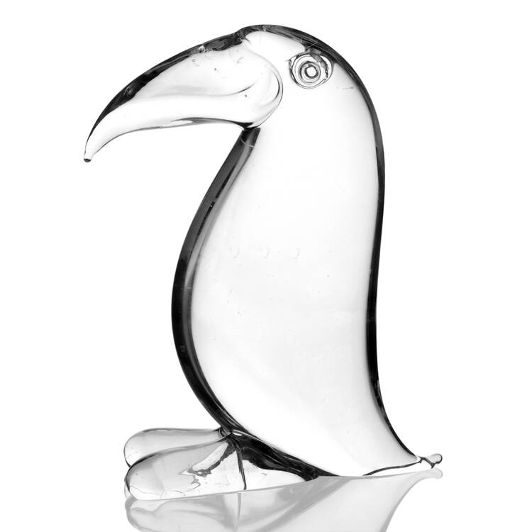 Murano Figurines Toucan Clear - Nb794, No Box