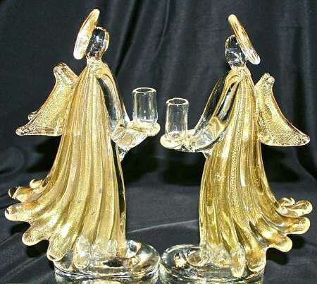 Murano Figurines Angel Candle Holder - No Box