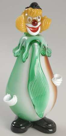 Murano Figurines Clown-Eggplant Shaped - No Box