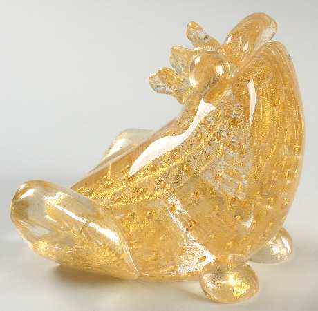 Murano Figurines Frog Prince-Gold - No Box
