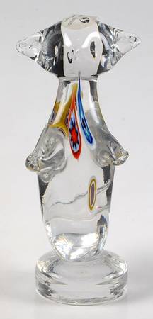 Murano Figurines Sitting Cat - No Box