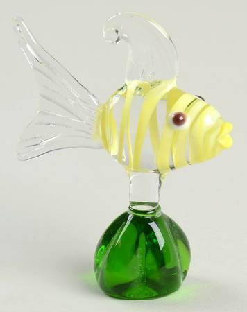 Murano Figurines Yellow Fish - No Box