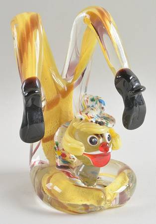 Murano Figurines Back Flip Clown - No Box