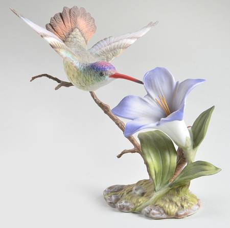 Hummingbirds Violet-Crowned W/ Gentian - Boxed