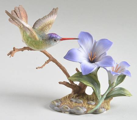 Hummingbirds Violet-Crowned With Gentian - Boxed