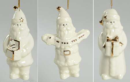 Holiday Splendor Santa-Set Of 3 - Boxed