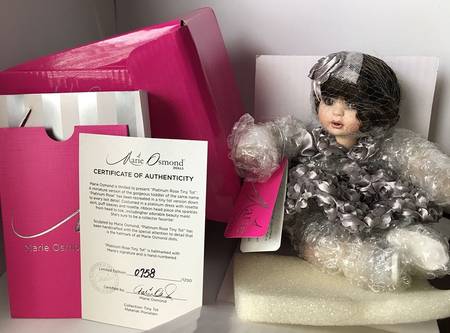 Marie Osmond Tiny Tots Platinum Rose - With Box 53