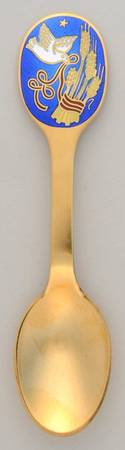 Christmas Spoon-Small Bird Sheaf - With Box Bx1985