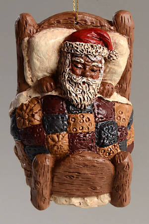 All God's Children Ornaments Sleeping Santa - Boxed