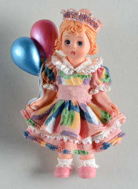 Madame Alexander Figural Pins Happy Birthday - Boxed
