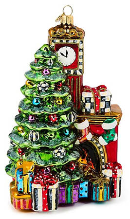 Courtly Christmas Ornaments Fireplace - With Box