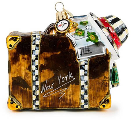 Courtly Christmas Ornaments New York Suitcase - Boxed