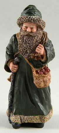 All God's Children Santas Father Christmas-Sack Of Apples-White - Boxed