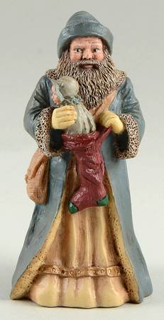 All God's Children Santas Father Christmas-Doll In Stocking-White - Boxed