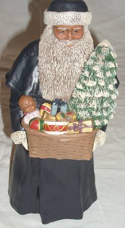 All God's Children Santas Father Christmas-Black - Boxed