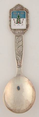 Silverplate Christmas Spoon Christmas Tree And Elves - No Box Nb1964