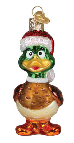 Birds-Hanging Silly Santa Duck - No Box 159