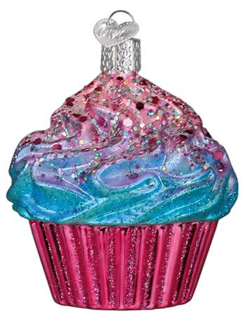 Food and Drink Shimmering Pink Cupcake - Nb742, No Box