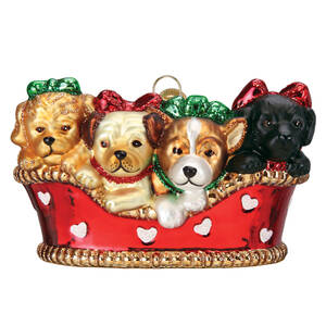 Animals Puppies In A Basket - Nb700, No Box