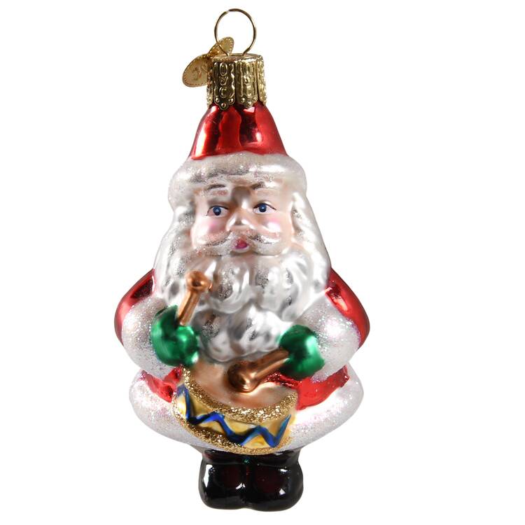 Santa and Mrs Claus The Glass Santa Claus - No Box by Old World Christmas (Newer)