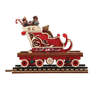 Ginger Cottages North Pole Express Sleigh Car - Boxed