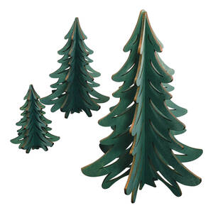 Ginger Cottages Tree-Set Of 3 - Boxed