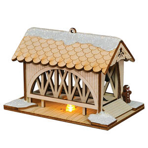 Ginger Cottages Covered Ginger Bridge-One Horse Open Sle - Boxed