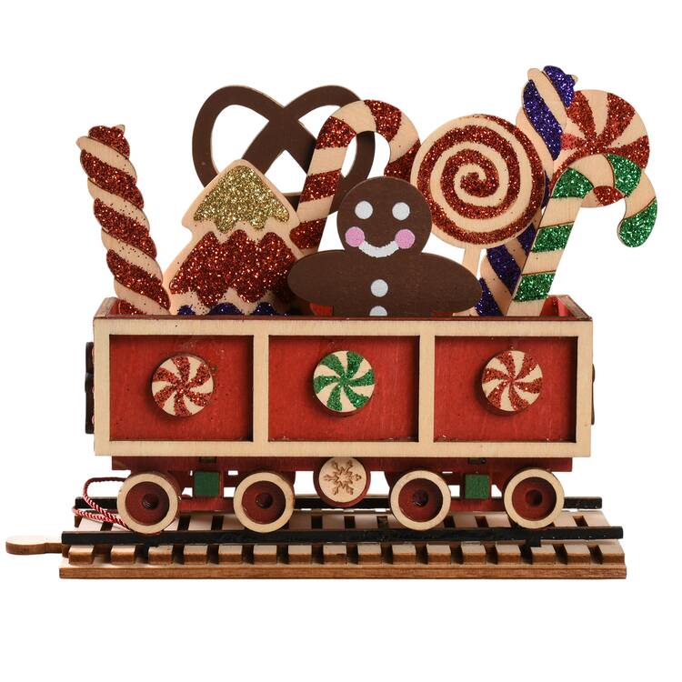 Ginger Cottages Candy Cane Train Car - Boxed