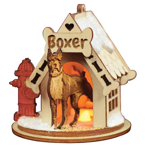 K9 Cottages Boxer - Boxed by Old World Christmas (Newer)