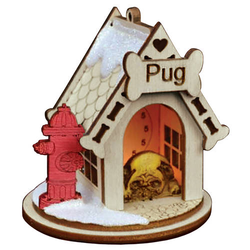 K9 Cottages Pug - Boxed by Old World Christmas (Newer)