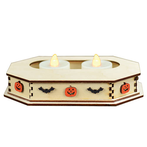Ginger Boo Spooky Tealight Display-Large - Boxed