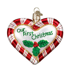 Hearts Peppermint Heart-Our First Christmas - No Box