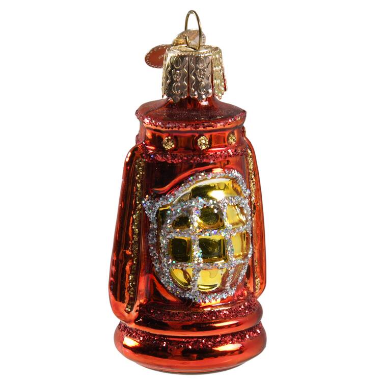 Household Items Old-Time Lantern - Red - No Box