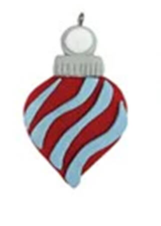 Rudolph Advent Calender Ornament-Red & Blue - No Box