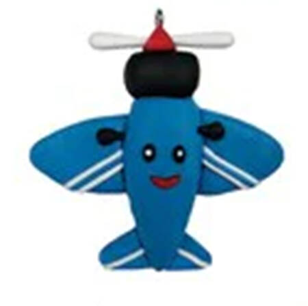 Rudolph Advent Calender Blue Airplane - No Box