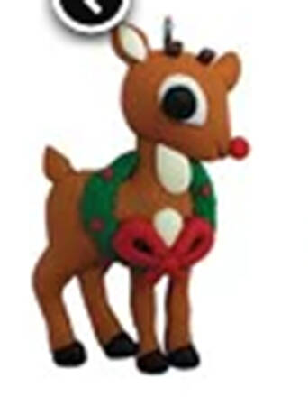 Rudolph Advent Calender Rudolph With Wreath - No Box