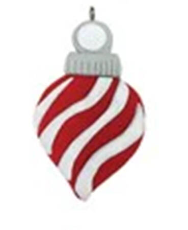 Rudolph Advent Calender Ornament-Red & White - No Box