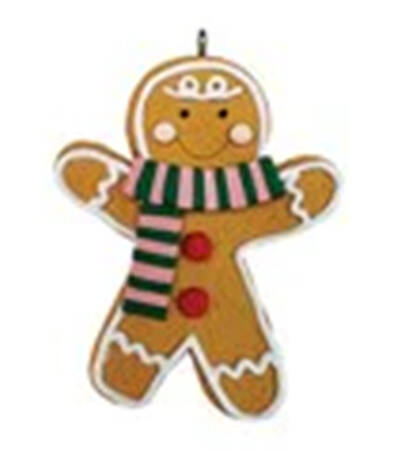 Rudolph Advent Calender Gingerbreaco Dman-Pink&Green Scarf - No Box