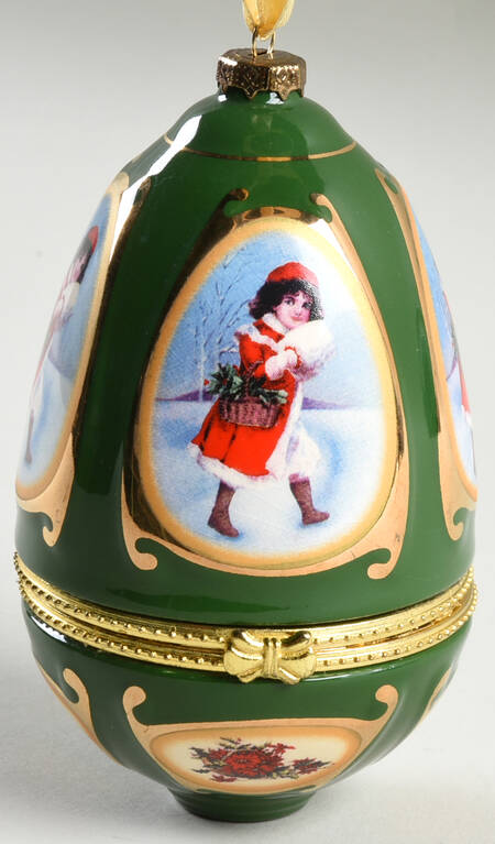 Musical Egg Ornaments Green Egg-Hark The Herald Angel - Boxed