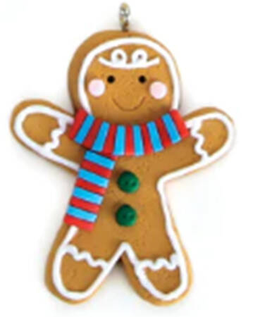Advent Calendar Gingerbread Man Red & Blue Scarf - No Box