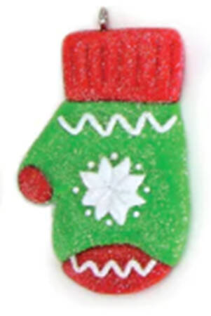 Advent Calendar Mitten-Green & Red - No Box