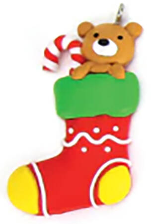 Advent Calendar Stocking-Red, Yellow & Green - No Box