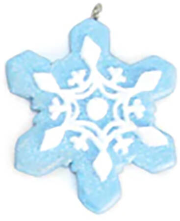 Advent Calendar Snowflake- Blue W/White Trim - No Box