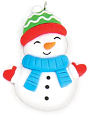 Advent Calendar Snowman W/Blue Scarf - No Box