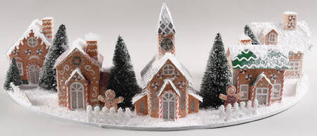 Nostalgic Giftware Illuminated Tree Collar Village - No Box