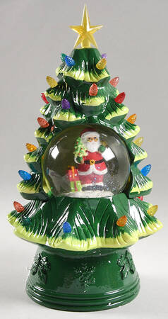 Nostalgic Giftware Santa Snowglobe Tree-Lighted - No Box
