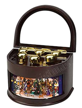 Heirloom Music Boxes Animated Symphony Of Bells-Skaters - Boxed